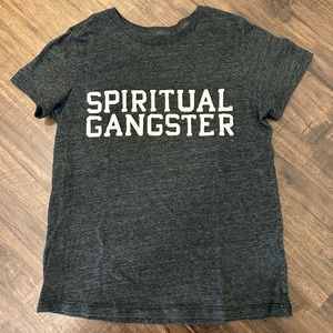 Kids Spiritual Gangster Logo Heather Grey Charcoal T - Shirt - Size Small / 10
